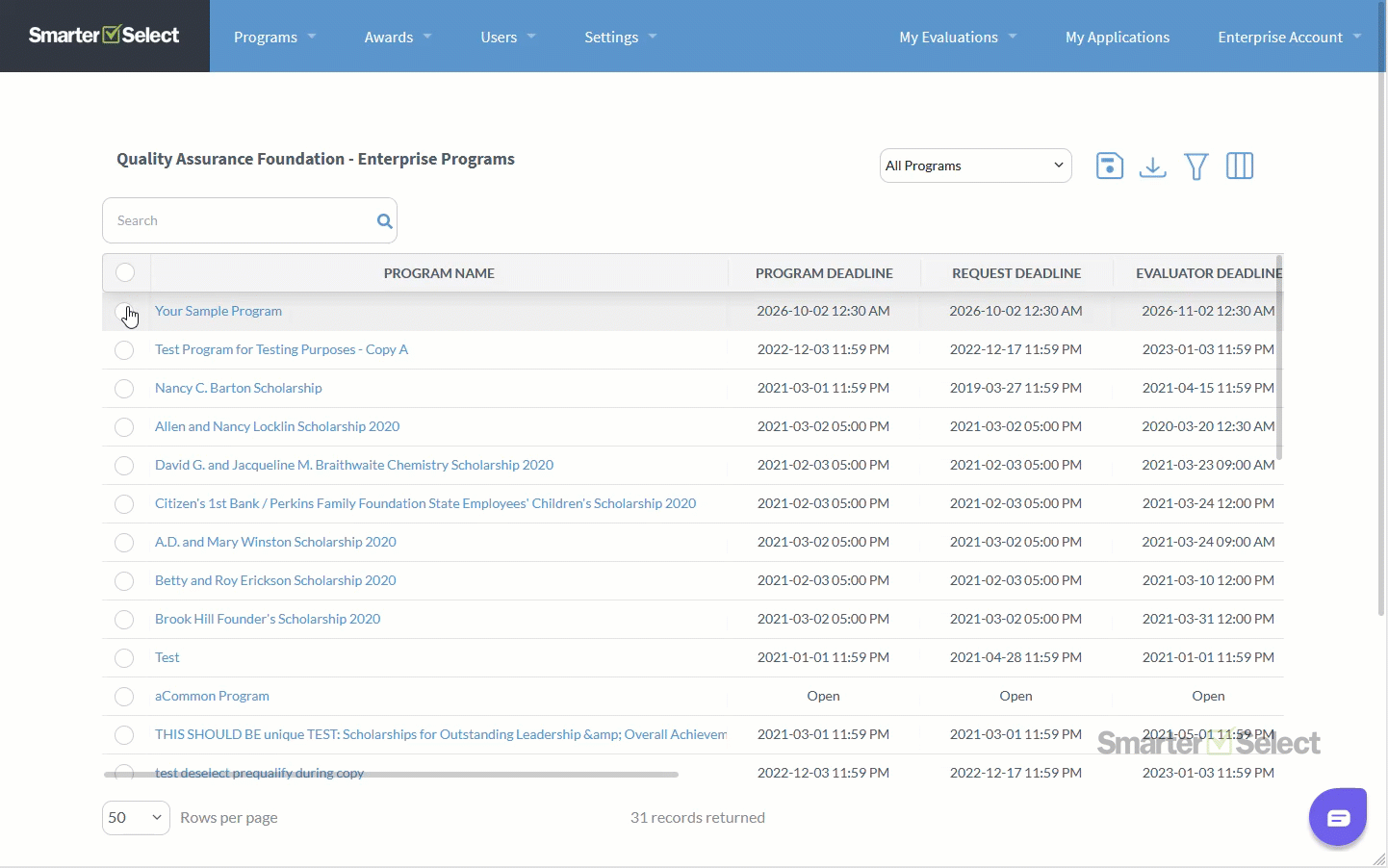 Program Organization, Bulk Actions, & Custom Views